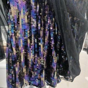 Bebe Romper with black sheath over dress size Small